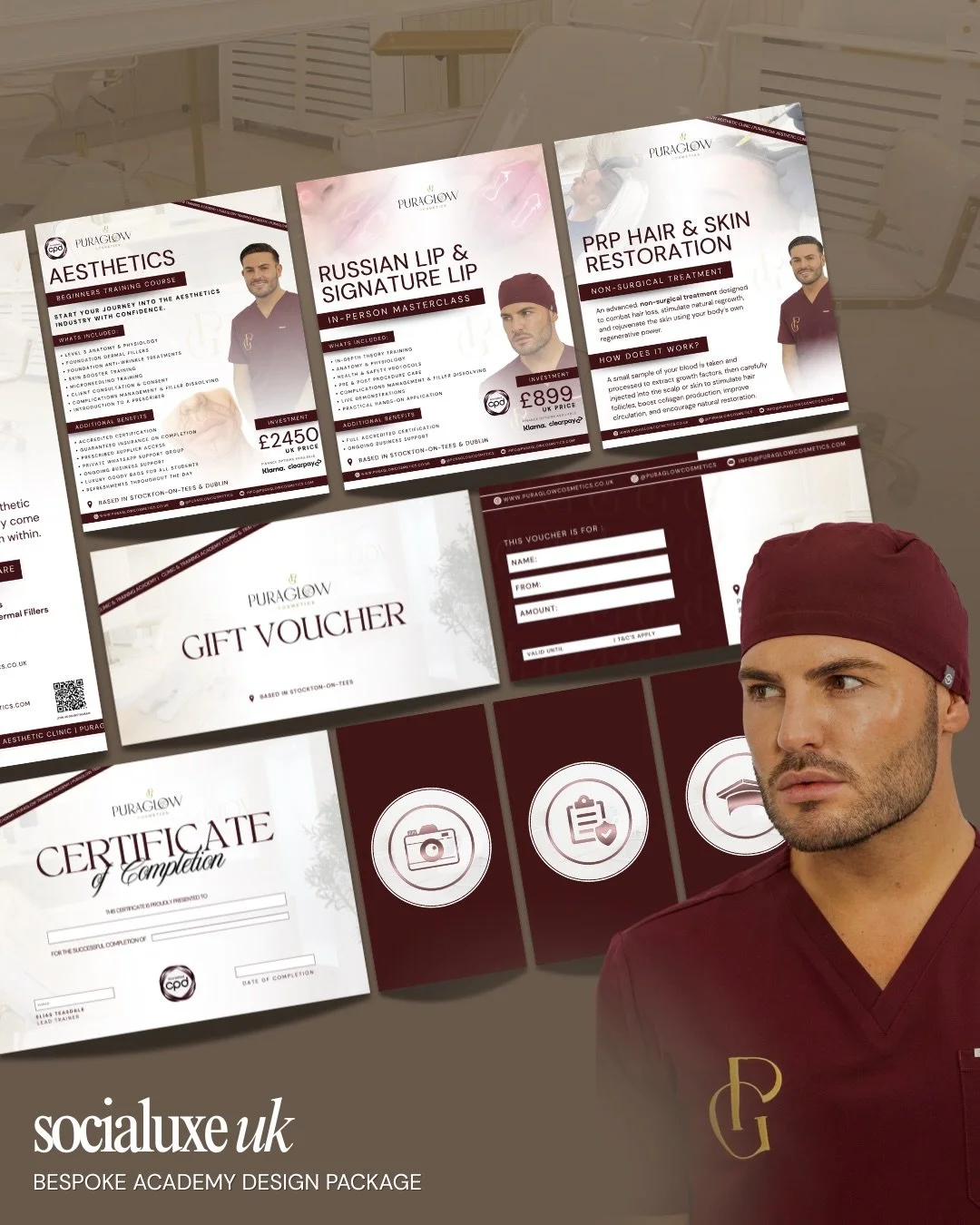 It has been a dream to create this Bespoke Academy Package for @puraglowcosmetics Clinic &amp; Academy.

Puraglow Cosmetics is one of the most recognised aesthetics clinics and training academies in the industry, known for delivering high-level educa