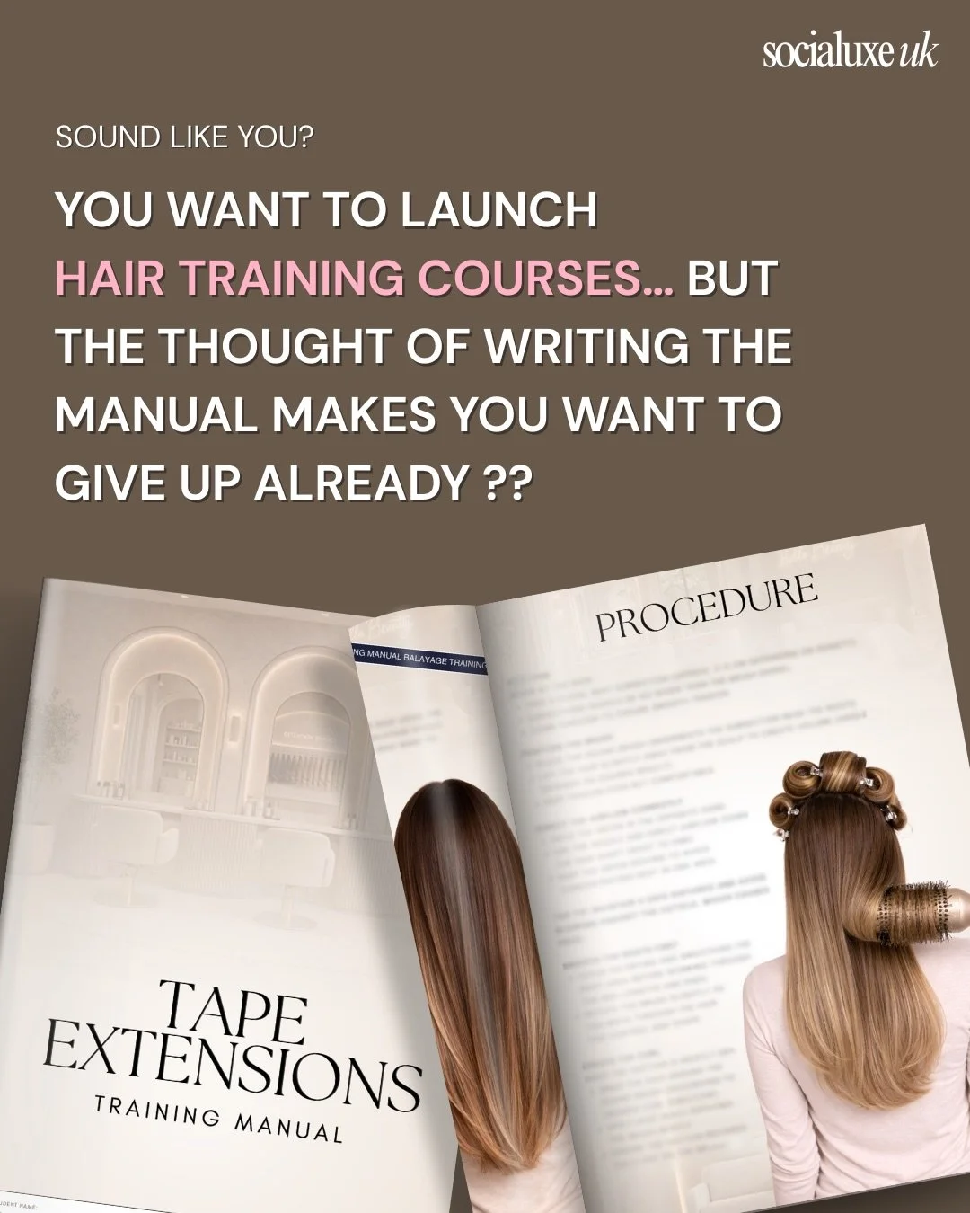 Launching or elevating your hair academy? ✨

We&rsquo;ve teamed up with&nbsp;@sargenttraining to create professionally written, accreditation-ready pre-made training manuals for hair academies who want high standards without months of writing.

Avail