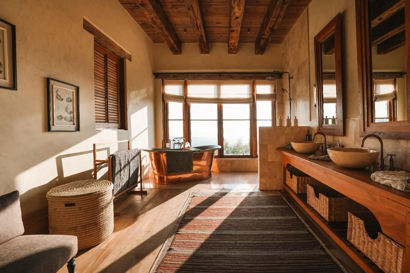 Good Morning! Here&rsquo;s some glorious morning light streaming into the bathroom at Lengishu, what a way to wake up☀️
@lengishu.house 

#kenya #morning #light #safari