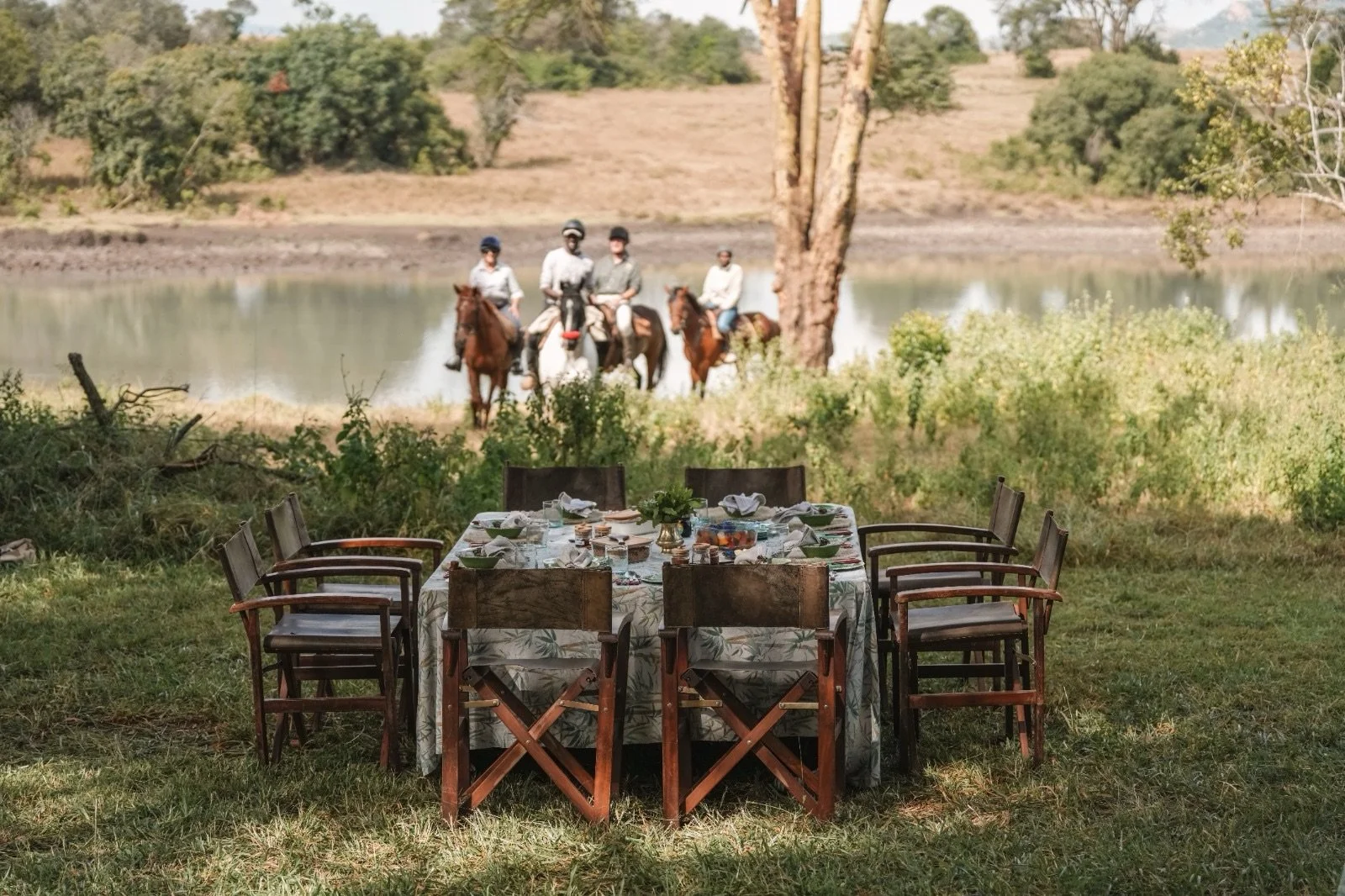 Where mornings feel a little different. 

At Lengishu, mornings begin in the bush. Guests arrive on horseback to a breakfast laid out beneath the open sky, surrounded by the wild beauty of Borana Conservancy. A beautiful way to start the day. 🐴 🌅

