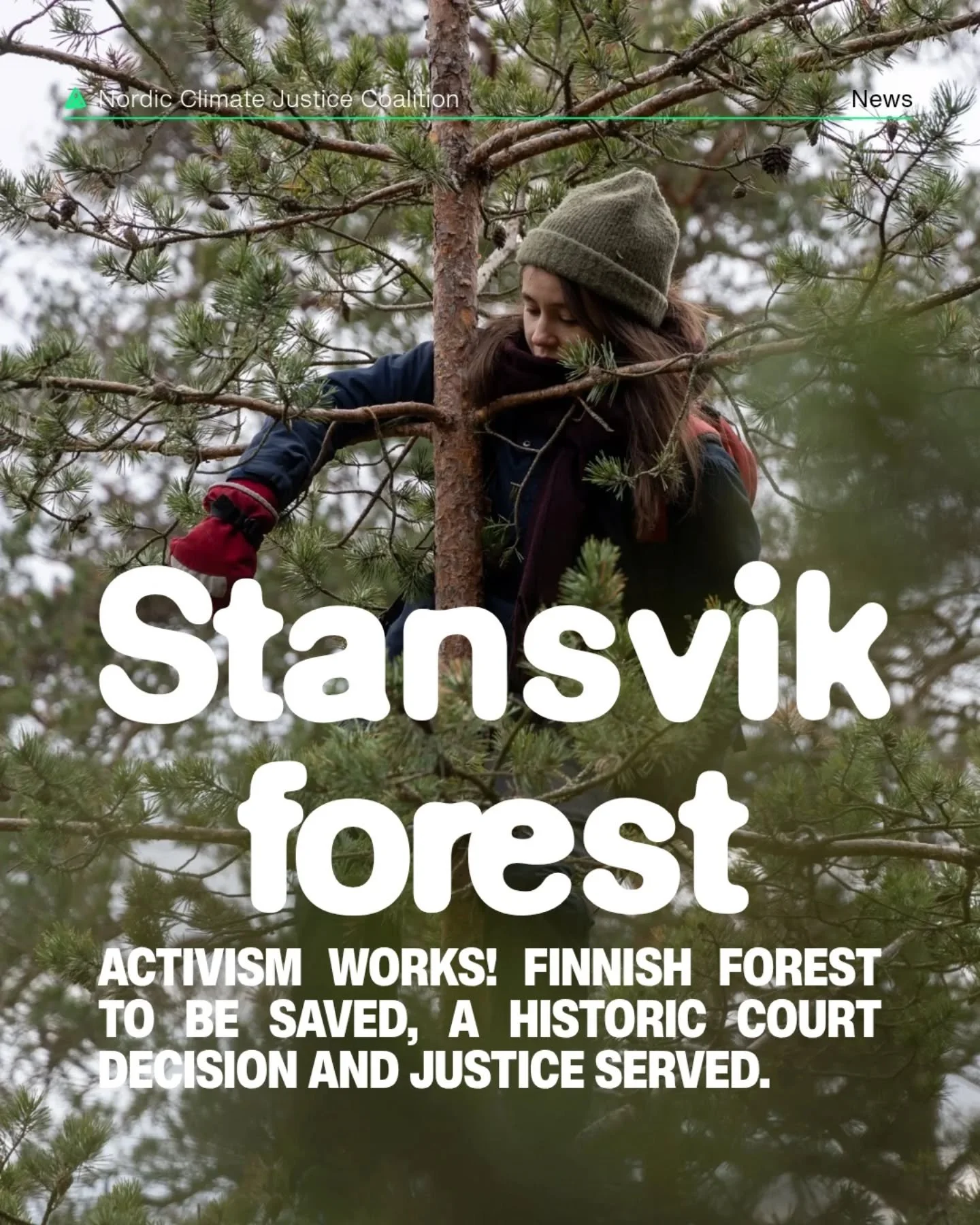 Activism works! Finnish forest to be saved, a historic court decision and justice served. 

Stansvik forest, located in Helsinki, Finland is a beautiful old and natural forest. Extensive construction has been planned for the forest despite its unique