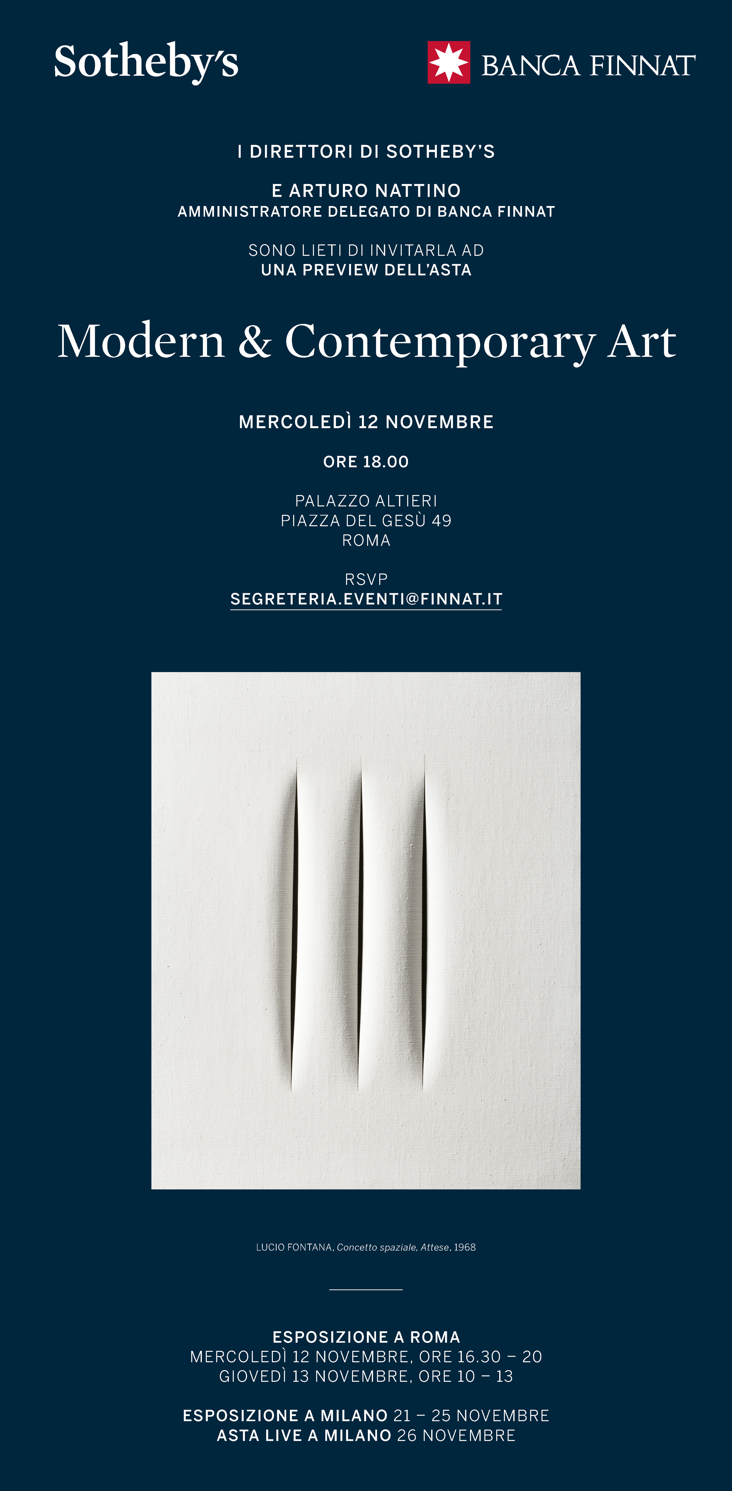 Preview dell’asta Modern &amp; Contemporary Art