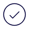 A checkmark inside a circle