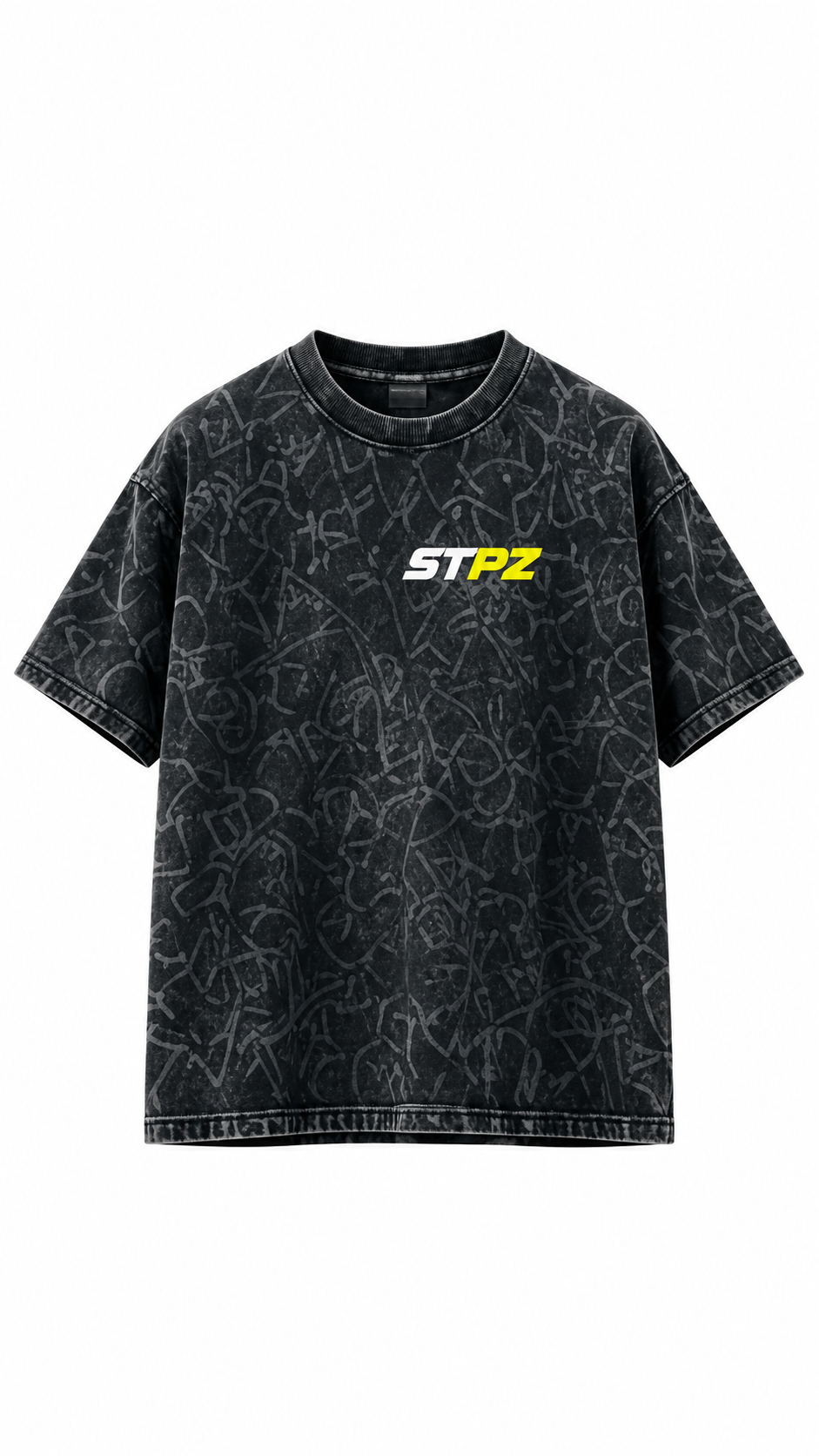 STPZ Acid Wash Drop Shoulder T-Shirt