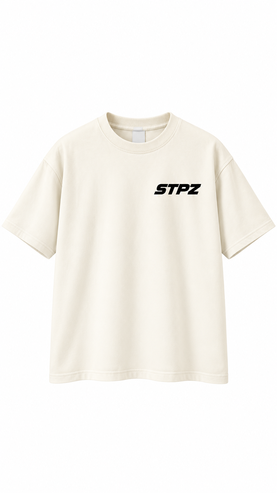 Minimal Ivory T-Shirt with STPZ Logo.png