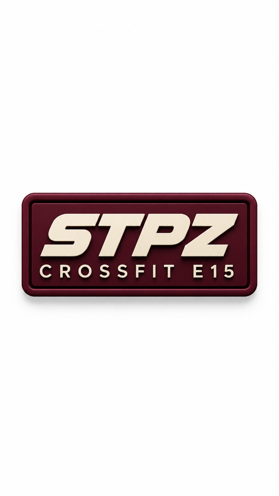 Embossed Burgundy STPZ CrossFit Badge.png