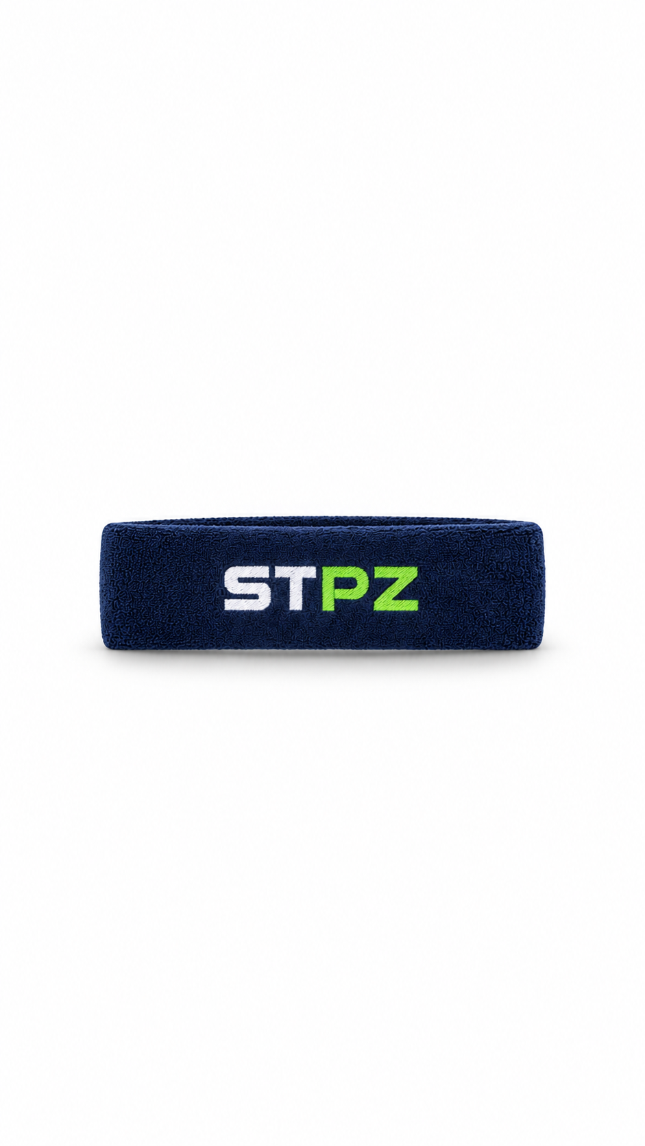 Navy Terry Headband with STPZ Logo.png