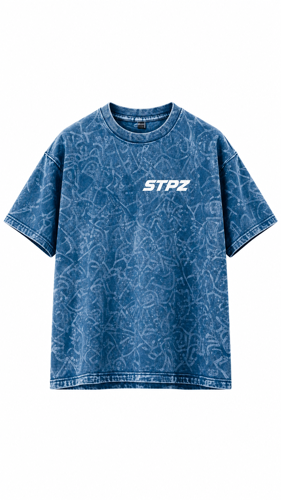 Blue Stonewashed STPZ Graphic T-Shirt.png