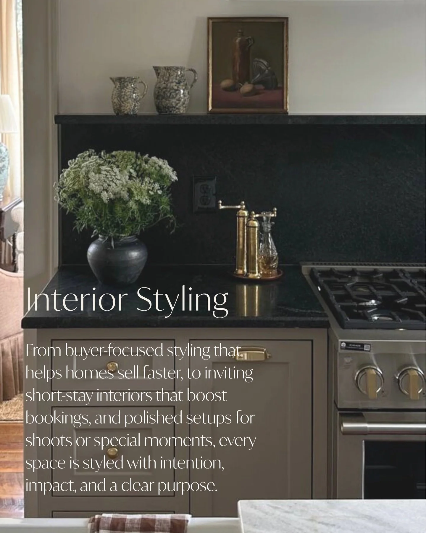 Our styling and finishing service focuses on refining a space, layering texture, tone and detail to bring everything together with clarity and intention.
The result is a home that feels cohesive, considered and effortlessly lived in.

If you&rsquo;re