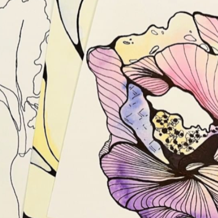 Cynthia Hauk ~ Mindful Doodling Course: Bloom into Flowers[usual price $39/£29.50]