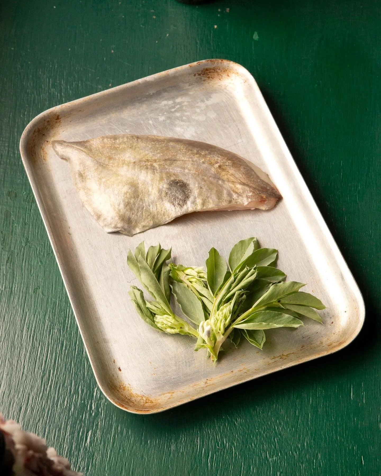 One of the first real tastes of the spring season - broad bean tops. Tops are picked from vegetable plants to encourage fruit growth and to stop the plant from putting its effort in shooting ever upwards. It&rsquo;s also a great idea to pick them off