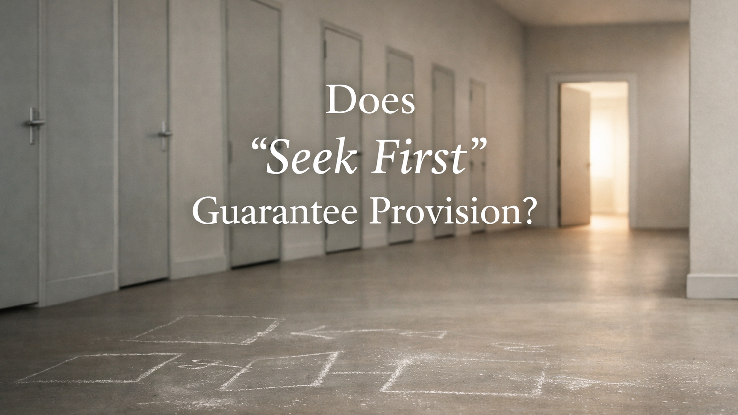 Does “Seek First” Guarantee Provision?