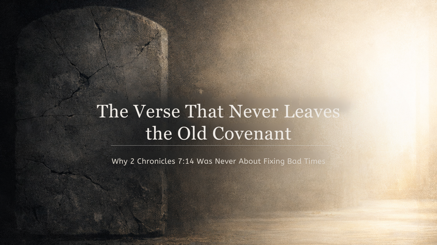 The Verse That Never Leaves the Old Covenant