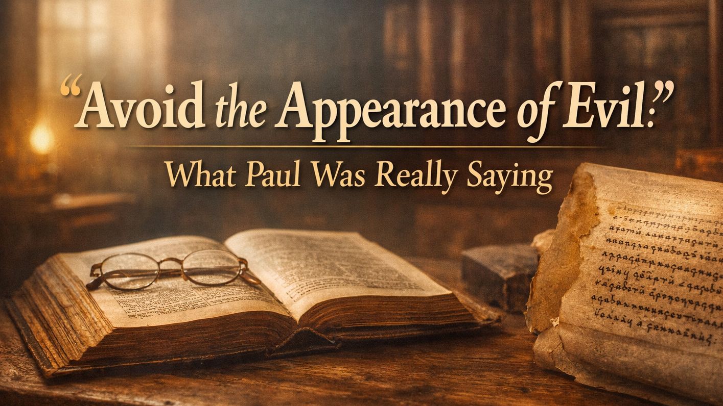 “Avoid the Appearance of Evil”: What Paul Was Really Saying