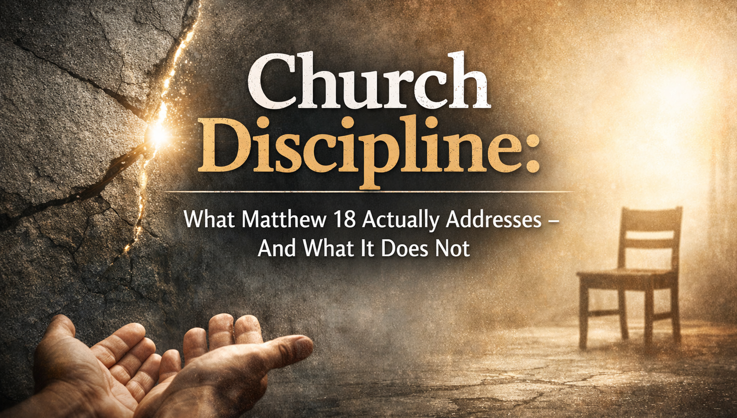 Church Discipline: What Matthew 18 Actually Addresses - And What It Does Not