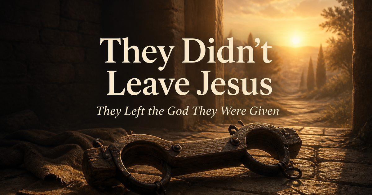 They Didn’t Leave Jesus
