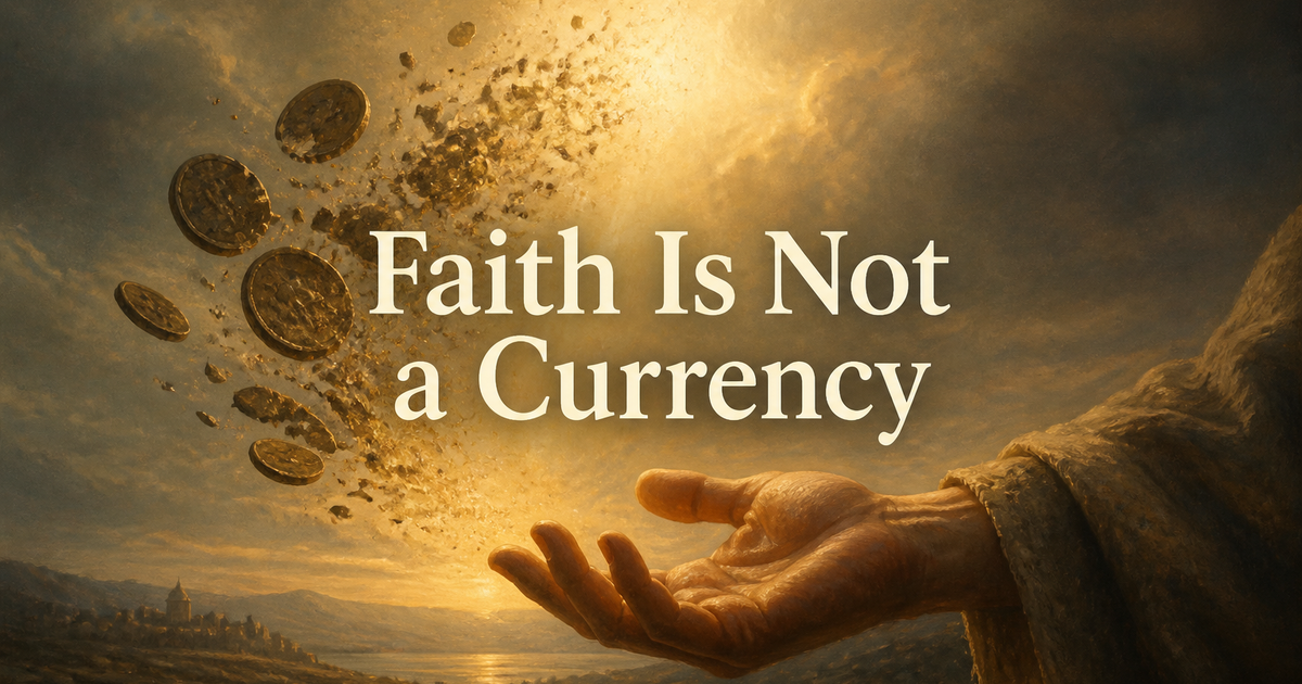 Faith Is Not a Currency