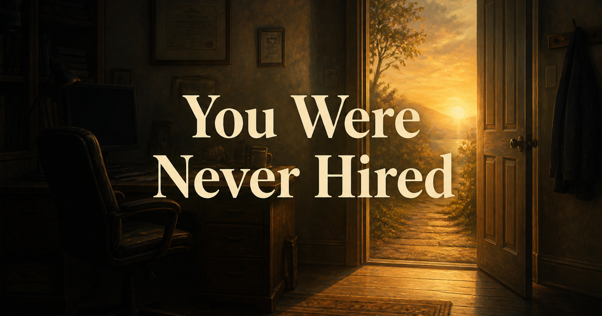 You Were Never Hired