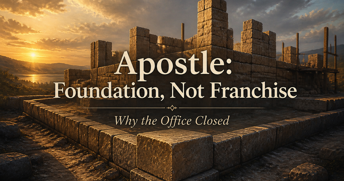 Apostle: Foundation, Not Franchise