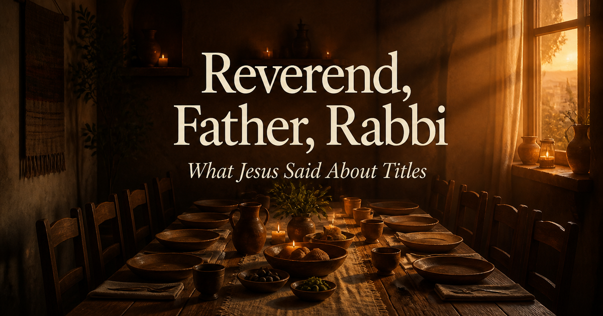 Reverend, Father, Rabbi