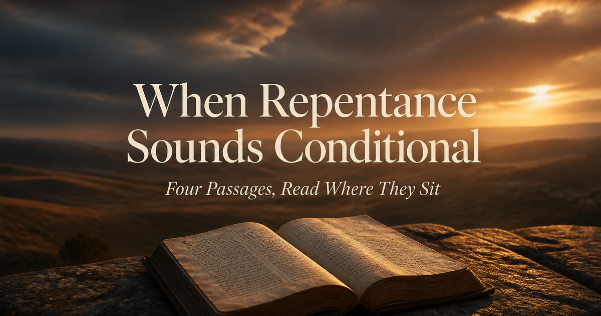 When Repentance Sounds Conditional