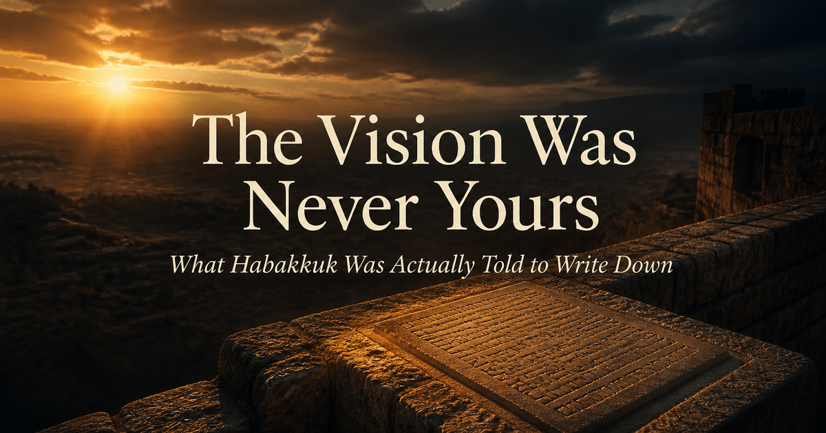 The Vision Was Never Yours