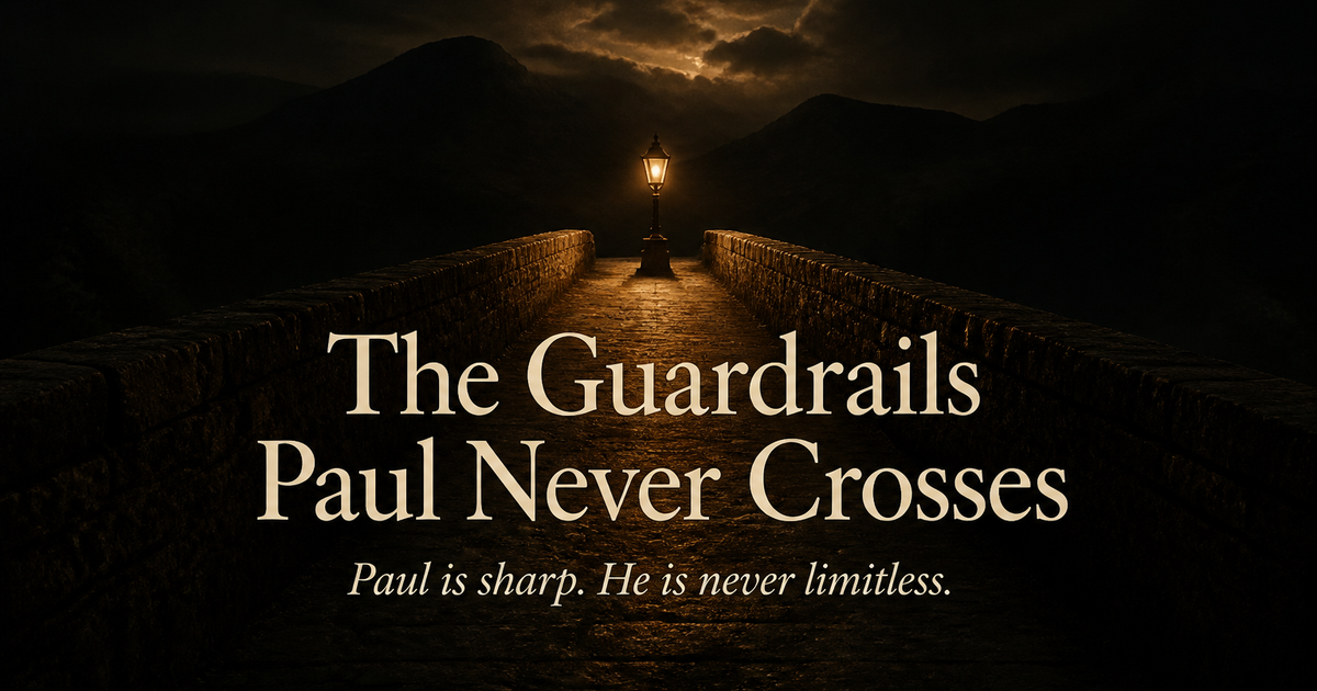The Guardrails Paul Never Crosses