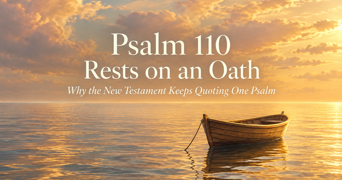 Psalm 110 Rests on an Oath