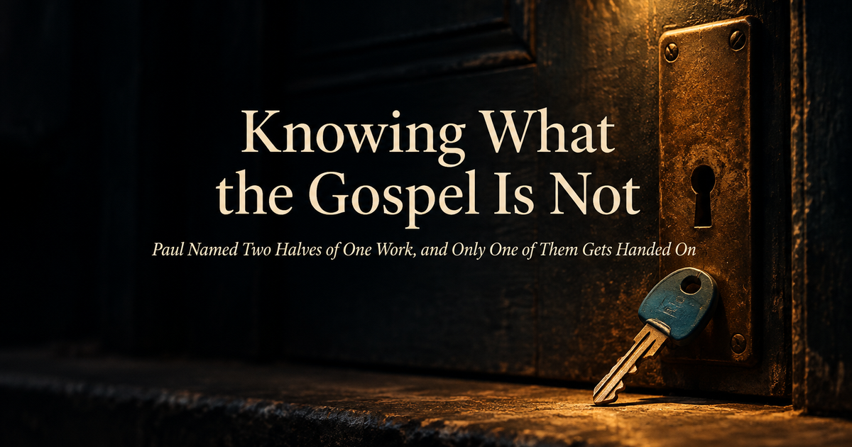 Knowing What the Gospel Is Not