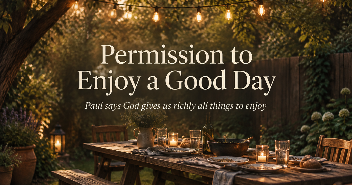 Permission to Enjoy a Good Day