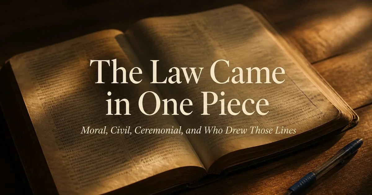 The Law Came in One Piece