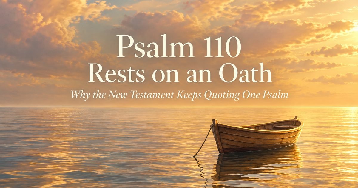 Psalm 110 Rests on an Oath