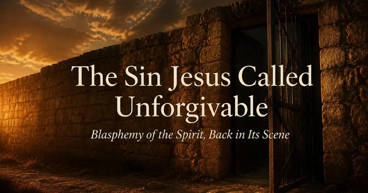 The Sin Jesus Called Unforgivable