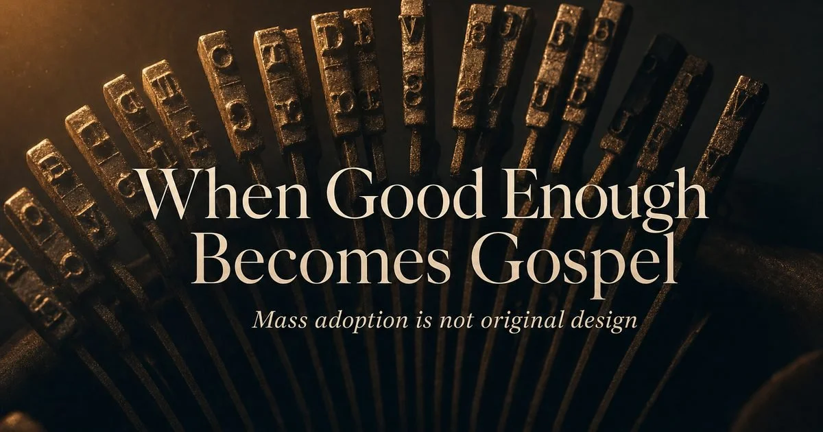 When Good Enough Becomes Gospel