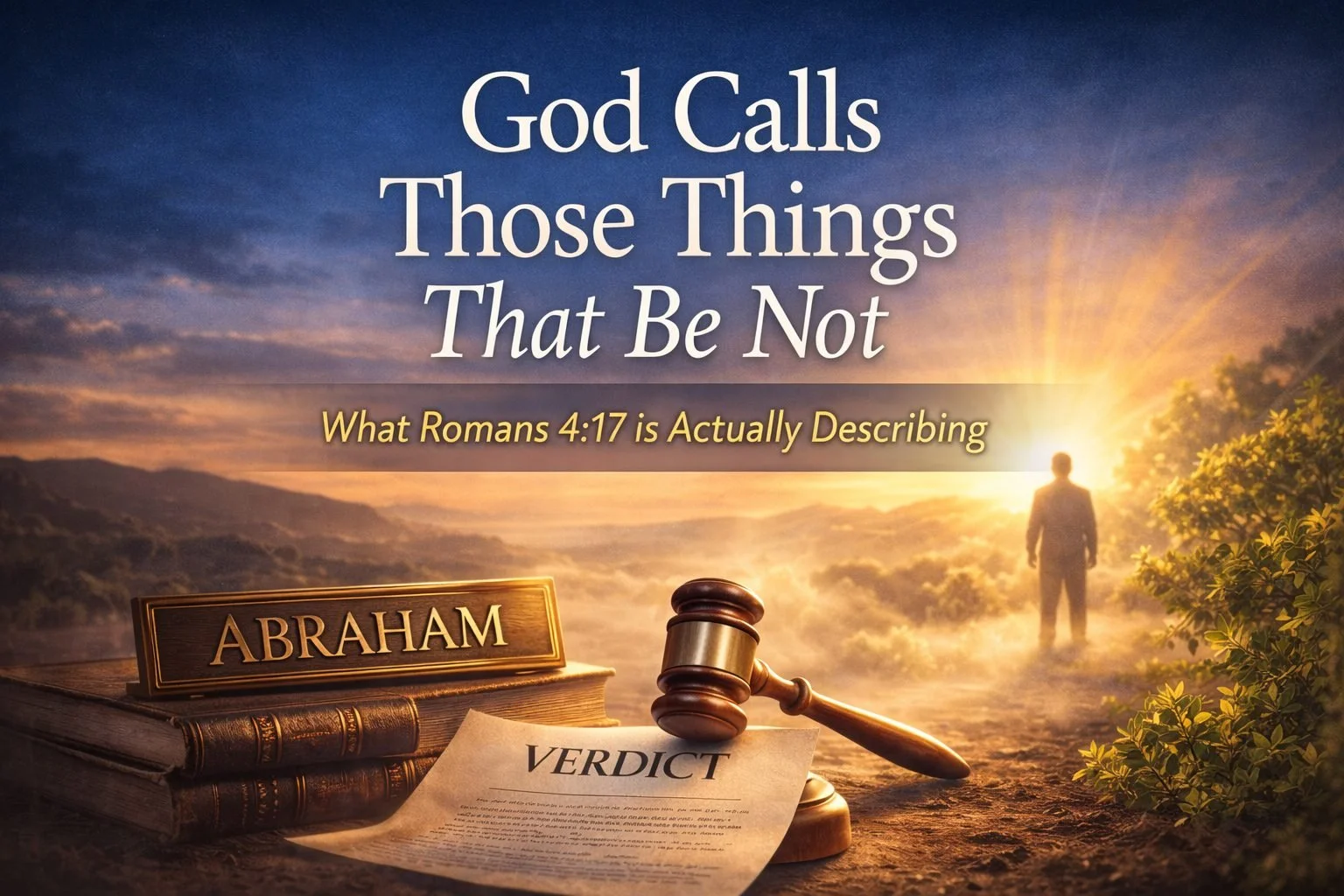 God Calls Those Things That Be Not