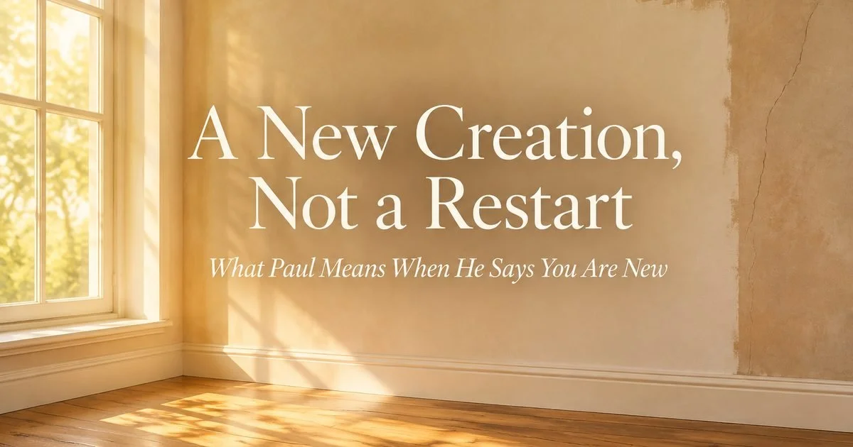 A New Creation, Not a Restart