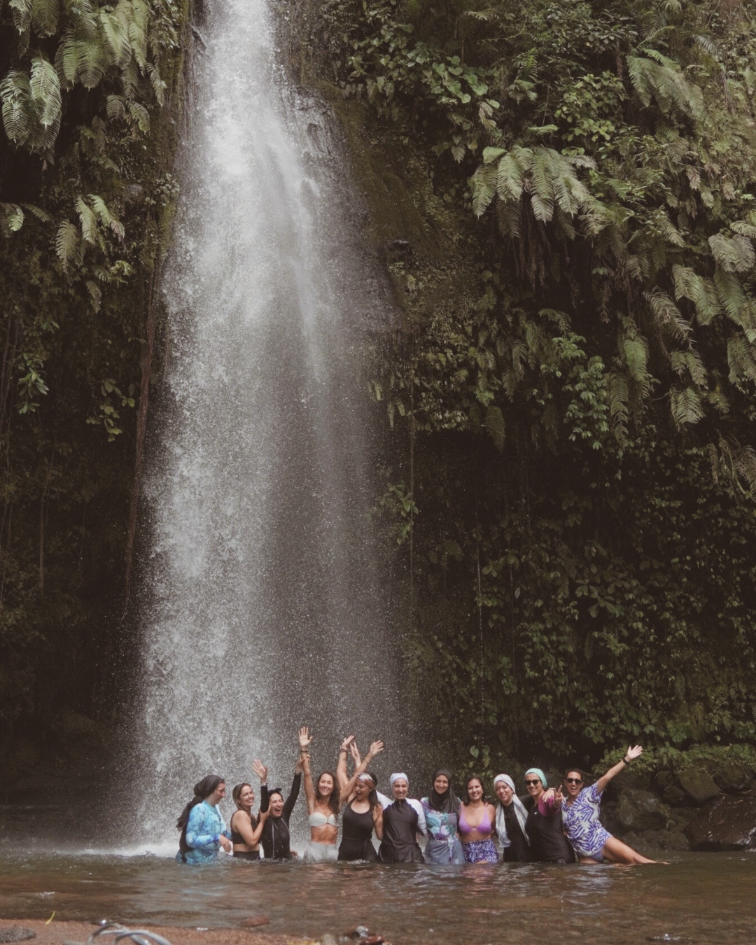 Indonesia women's wellness retreat waterfall lombok