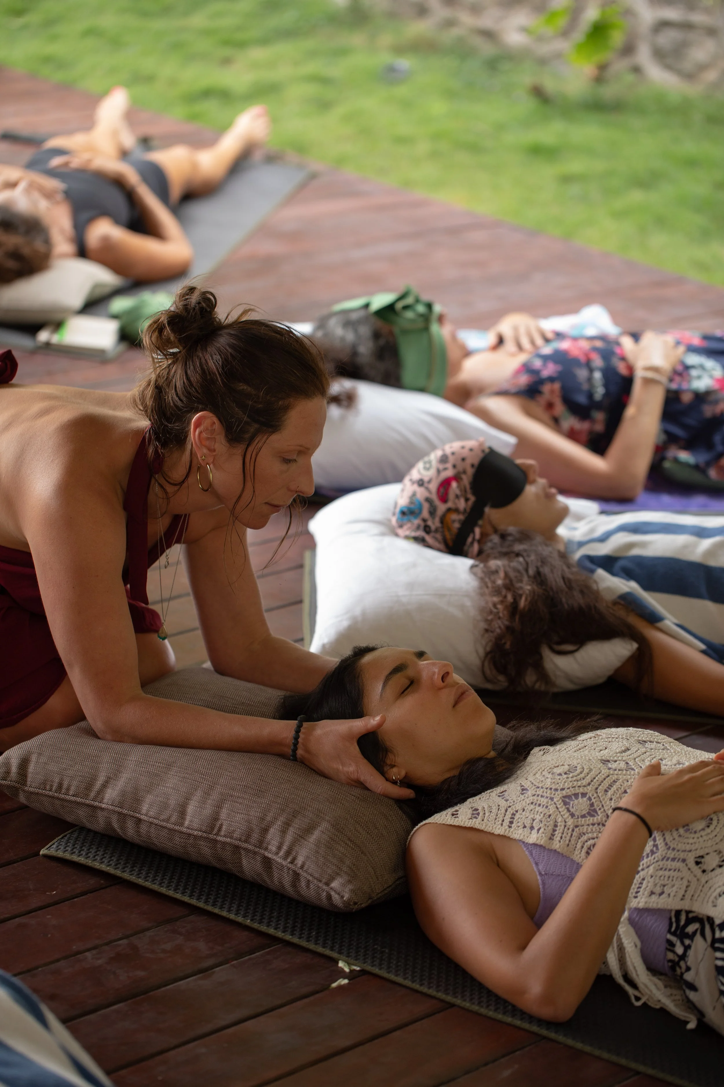 Womens wellness retreat Indonesia breathwork healing cacao ceremony yoga