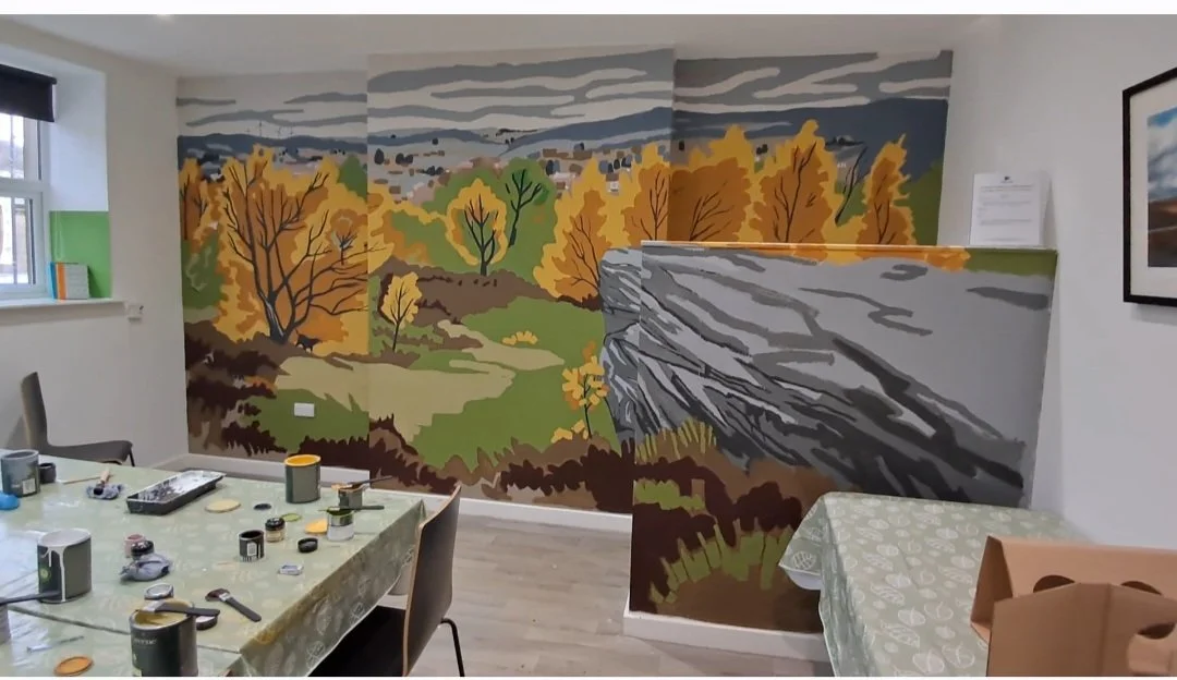 'Gilstead Crag' at The Craft House workshop. Bingley. Mural Porject Feb 2026