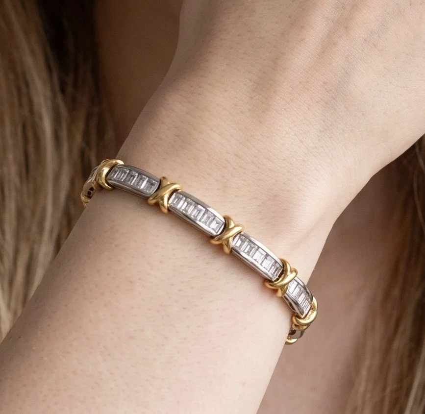 18k Gold Diamond Elegance Bracelet - 6.70ct of Diamonds