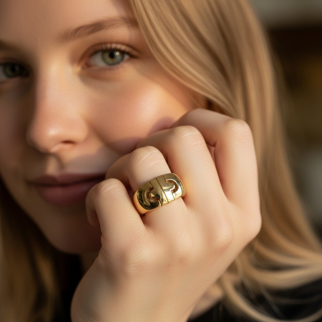 Bvlgari Parentesi Ring in 18K Yellow Gold