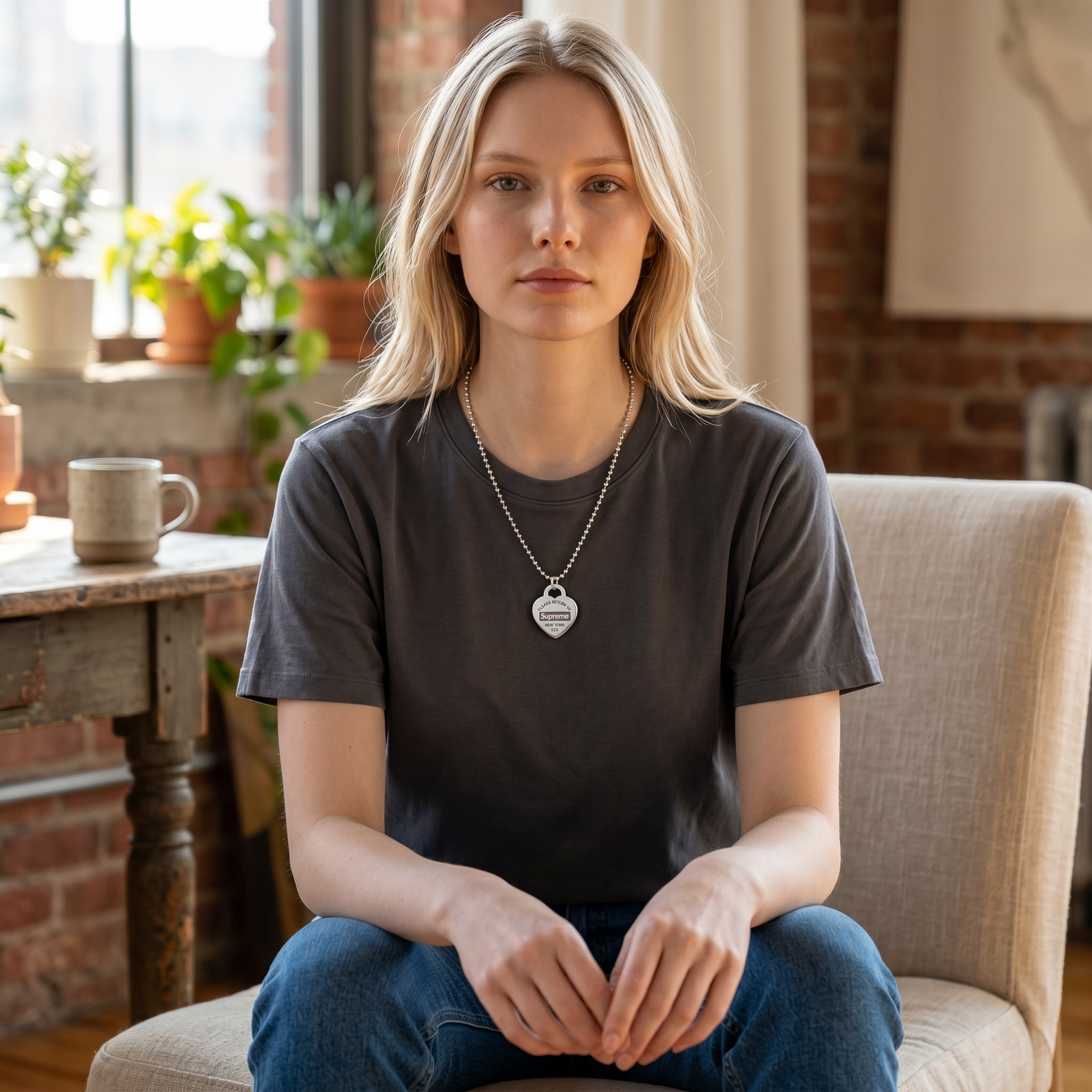 Supreme® × Tiffany & Co. Return to Tiffany Heart Tag Pendant Necklace in Sterling Silver