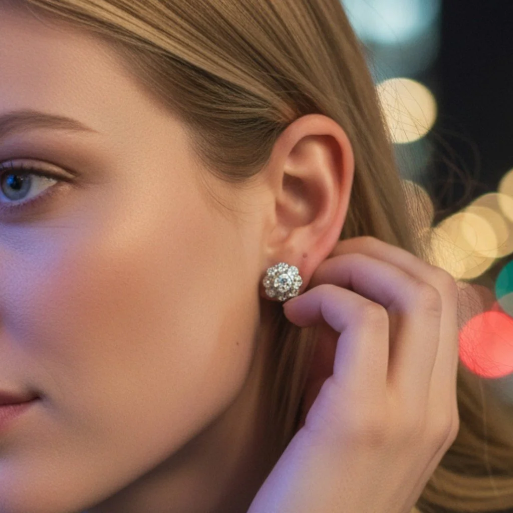 Diamond Cluster Earrings