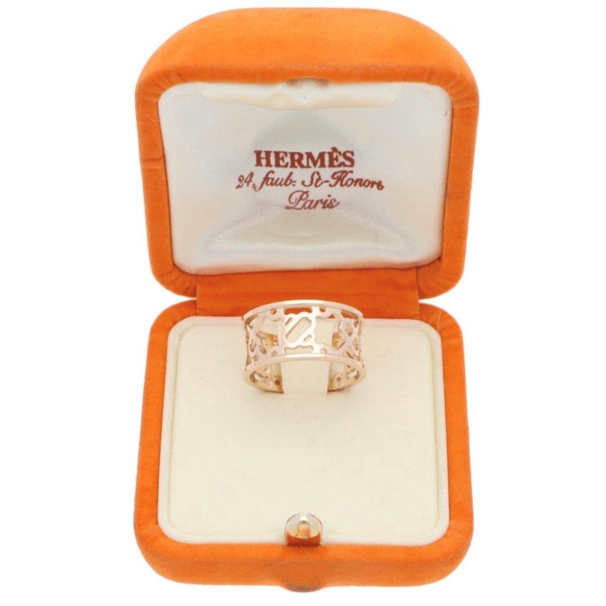 Vintage Hermès Chaîne d’Ancre Passerelle Ring in 18k Rose Gold — 1979