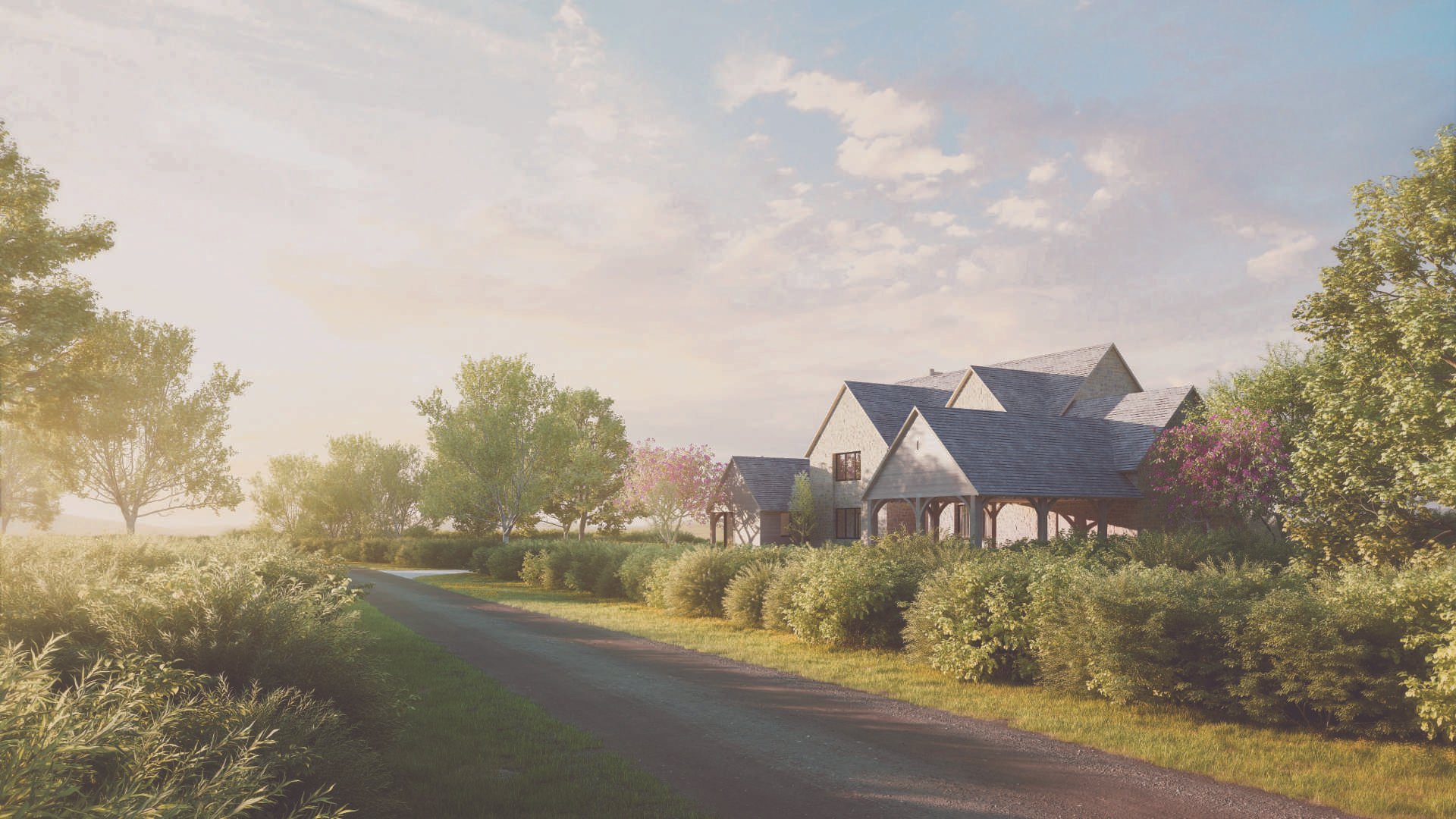 Rural self-build home surrounded by woodland edge and informal access — Rickett Architects countryside design