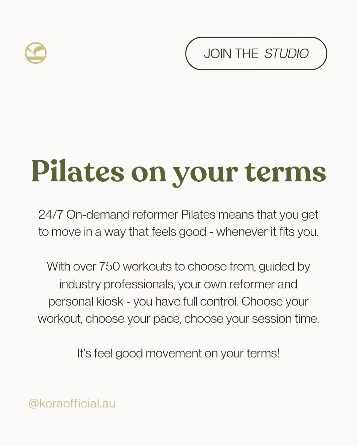 FEEL GOOD MOVEMENT 🙌

Moving your body and feeling good doesnt need to be complicated.

That's why we've designed an intentional space, where you'll want to workout, and you can use it whenever it fits in around your life.

No more skipping sessions