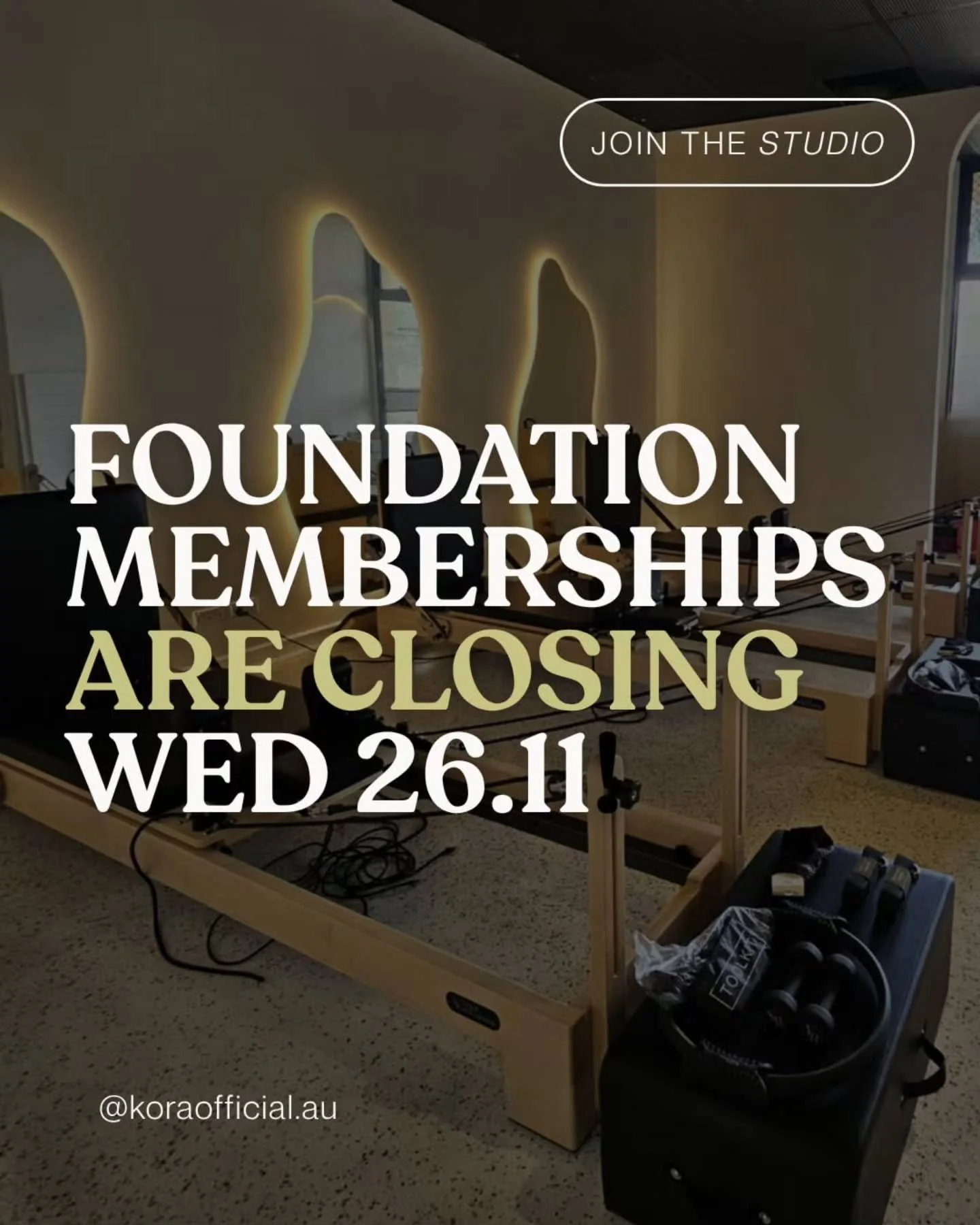 FINAL CALL 🚨 Foundation Memberships Closing 26 Nov! 

The last spots are disappearing fast&hellip; and we&rsquo;d love you to be part of our Kōra community from day one ✨

💥 Why you should join today:
✓ $0 joining fees
✓ 2 bonus weeks completely FR