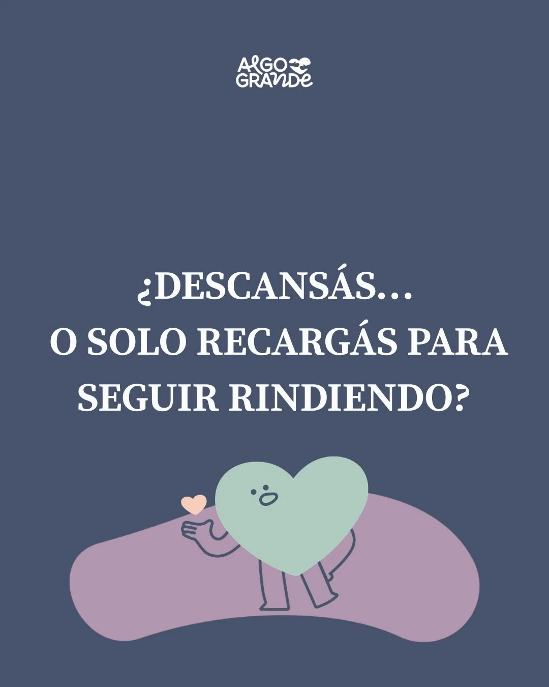 Vivimos en una cultura donde descansar genera culpa, donde &ldquo;hacer m&aacute;s&rdquo; parece ser sin&oacute;nimo de valer m&aacute;s. 😰

Pero la productividad sin pausa no es &eacute;xito.
Es agotamiento disfrazado de compromiso.

Nos ense&ntild