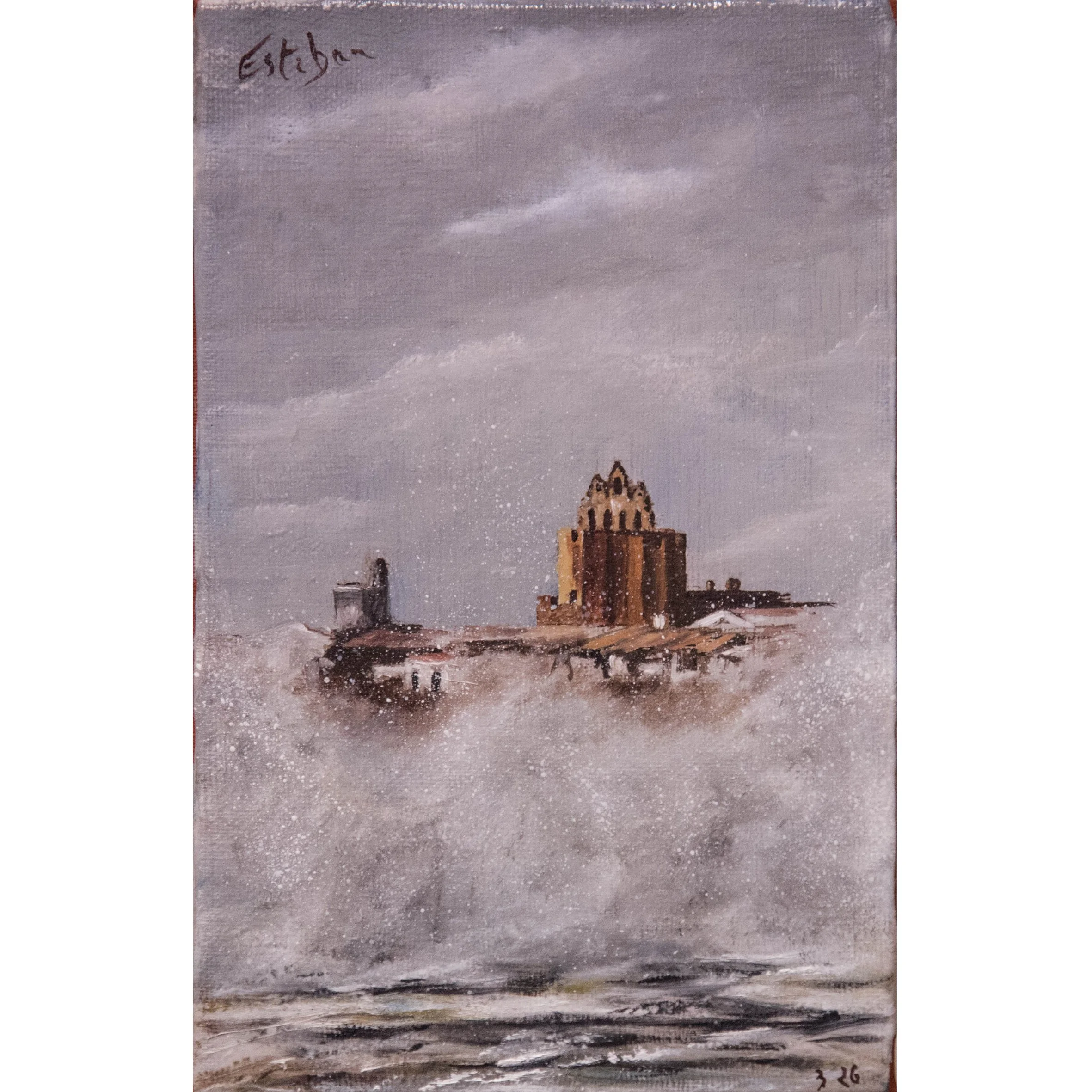 Eglise comme un phare  14 x 22 cm.jpg