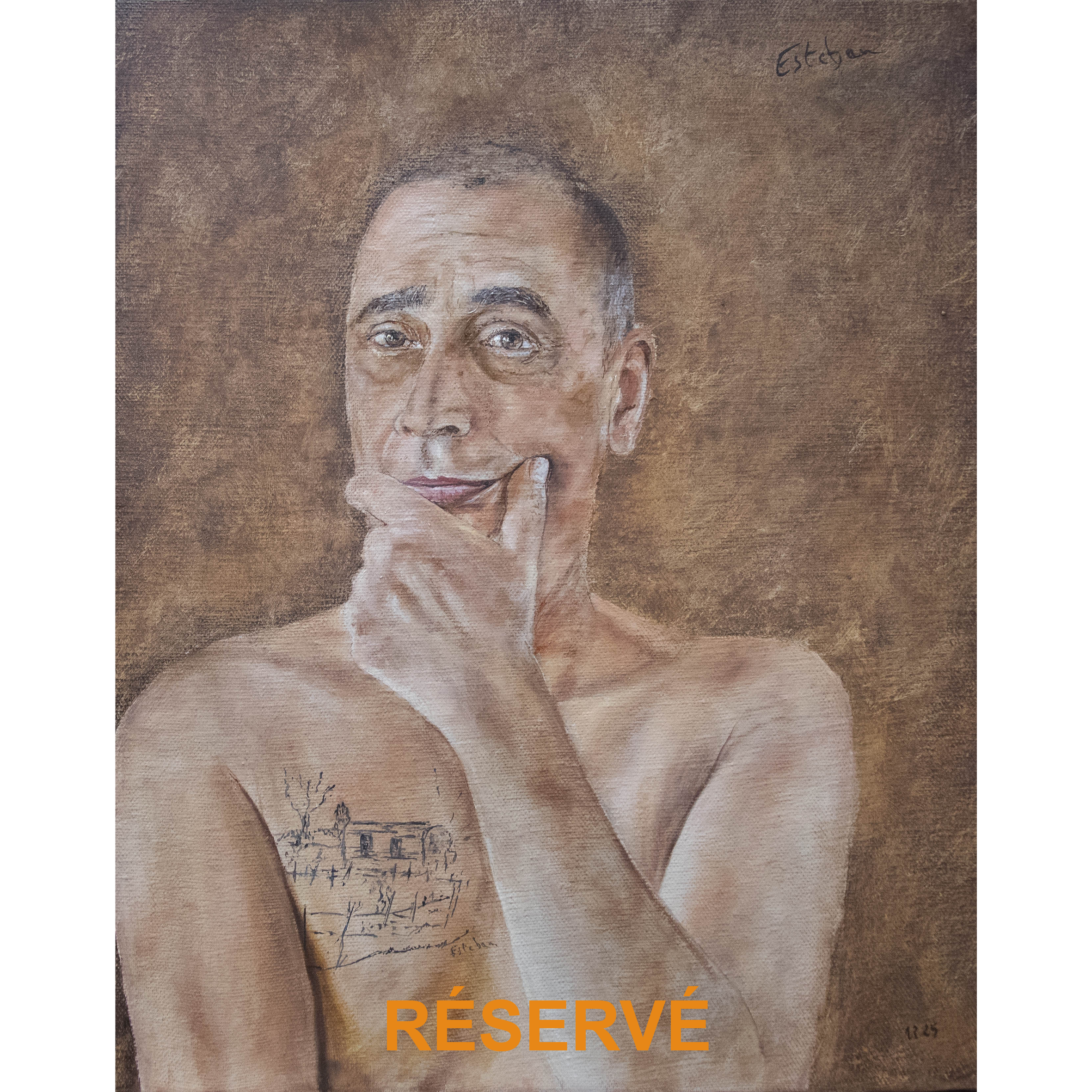 Auto portrait de l'homme à la valise 33 x 41 cm réservé.png